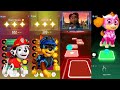 PAW Patrol Marshal vs Chase vs Rocky vs Skye || Tiles Hop EDM Rush