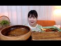 마파두부덮밥 스팸가지튀김 파김치 먹방 Mapa tofu with rice Fried Spam Eggplant Green onion Kimchi Koreanfood Mukbang