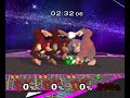 【SSBM TAS】3 Donkey Kong vs Yoshi Handicap 9 Damage Ratio 0.5