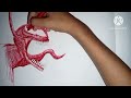 how to draw carnage step by step with red pen and pencil easy tutorial for everyone