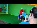 Andrew Parker and Paisley meet Elmo and Grover