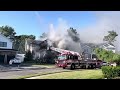 PRE-ARRIVAL AT FULLY INVOLVED HOUSE FIRE - SYOSSET NY