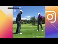 Tiger and Kelley combine for a slick trick shot