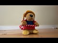 Beverly Hills Teddy Bear Co. Animated Raincoat Dog “Singin’ In The Rain” READ DESC
