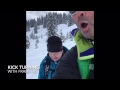 Ski touring. Learning to kick turn