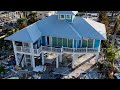 Hurricane Ian- Ft. Myers Beach Florida-  Tsunami like power of storm surge from drone - 4k