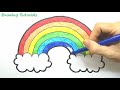 Vẽ và tô màu cầu vồng đẹp nhất | Draw and color the most beautiful rainbow 🌈🌈 | Drawing tutorials