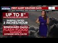 Torrential rains batter Windward Oahu, inundating roads and triggering landslides