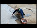 Construction of 30×60 ceramic stone tiles using quick glue standard for gardens