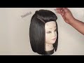 #how to make a synthetic two stripe wig / #comment faire une perruque synthétique à deux raies 🥰