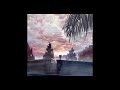 Sunset over Rooftops in Florida - Watercolor Timelapse