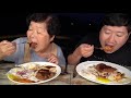 치즈 듬뿍 넣어 솥뚜껑에 튀긴 [[수제 치즈 돈까스(Handmade cheese pork cutlet)]] 요리&먹방!! - Mukbang eating show