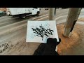 Graffiti bombing on streets. Tagging and throws . Accidentally found a cool spot. Rebel813 4K 2024