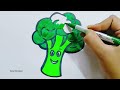 How to draw a Broccolli  step by step | Broccoli drawing for kids | easy drawing