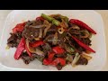 Sliced Thinly Mongolian Beef Recipe inspired of spicy chili and oyster sauce.