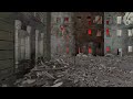 Walking around the apocalypse city. Ruined city. Urban horrors. Realistic 3D animation. 66 minutes.