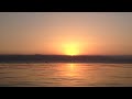 Dead Sea, Jordan -- Sunset Over Israel