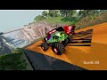 Epic High Speed Monster Truck Jump And Crashes vs Super Mario #16 | BeamNG ABA #beamngdrive