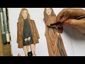 pintando looks de inverno ♡ #croquidemoda #drawing #fashionillustration