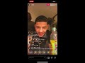 J.I records a song live on IG