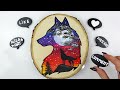 🐺✨ Simple Landscape Acrylic Painting on Wood｜ Wooden Art Easy to Paint