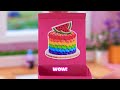 One Of The Best Summer Treats With Jelly Cake Decorating| Satisfying Rainbow Summer Cake Recipe