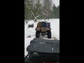 Snow blowing before firewood February 2019