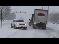 12-29-2020 Omaha, NE - Snowplows Struggle to Clear Roads - Cars Crash into Snowbanks