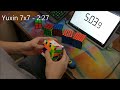 2x2 - 7x7 Rubik's Cube World Record - 5:38.44