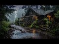 Rustic Cabin Forest Ambiance with Soothing Thunder and Rain