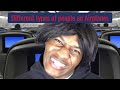 Different types of people on Airplanes