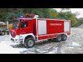 RC Fire Trucks! Big fire on the wooden trailer! Fantastic RC vehicles!