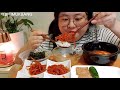 집밥먹방 밥도둑모음 젓갈먹방(명란젓,낙지젓,오징어젓)순두부찌개에 스팸구이,계란말이까지!한식먹방 리얼사운드 SALTED SEAFOOD ,KOREAN HOME FOOD MUKBANG