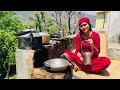 पहाड़ी स्पेशल लंच ।चूल्हे का खाना ।फ़ानू भात ।Uttarakhand food ।village food 😍