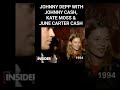 Johnny Depp, Johnny Cash, Kate Moss & June Carter Cash In 1994 After The Cash's Performed 🎶 #shorts