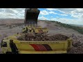 Komatsu Excavator Working on Hard Ground