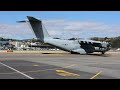 Very Rare Royal Air Force Airbus A400M Atlas Landing at Wellington Airport on a Sunny Afternoon