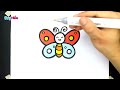 Cách vẽ con bướm đơn giản | Vẽ con bướm dễ nhất | Dạy bé vẽ con bướm dễ thương
