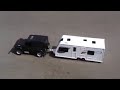 Remote controlled landrover and Bailey caravan