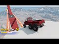 Vehicles vs. Highest Descent into Reversed Bump in BeamNG.drive