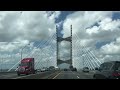 Going over the bridge of Mill Cove in Florida.