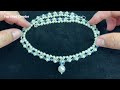 DIY Beaded necklace, Jewelry making tutorial, Pearl necklace