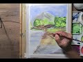 Landscape Watercolor Painting !#painting #paintingtechniques