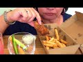 ASMR EATING | CHICKEN TENDERS | VEGETABLES  FRIES | NO TALKING \ EATING SOUNDS | MEB ASMR