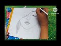 How to draw a closed eyed girl step by step #pencilsketch # drawing for beginner
