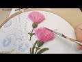 [프랑스자수]러블리 꽃다발 수놓기 /  Lovely Bouquet Embroidery   -루나의하루 프랑스자수    luna's day