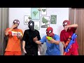 6 BLACK SPIDER-MAN Bros || Hey, Today is BLACK COLOR DAY! ( Black Food, Black Bad Guy, Nerf Gun... )