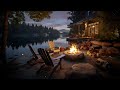 Serene River Retreat: Cozy Crackling Fire Sounds by the Lakeside for Ultimate Relaxation 🌲🔥