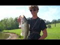 Fishing An ABANDONED Trophy Pond For GIANT Bass! (Bank Fishing)
