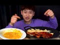 ASMR 불닭치즈퐁듀😋감자핫도그 닭다리구이 까르보불닭볶음면 먹방!Spicy Cheese Falls With Corn Dog Fried Chicken Sausage MuKBang!